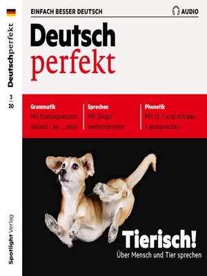 cover image of Deutsch lernen Audio--Tierisch! Über Mensch und Tier sprechen